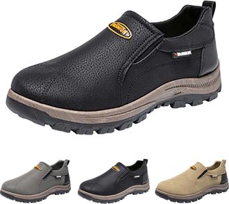 Generic Mens Slip On Hiking Shoes Casual Lightweight Wide Toe Sneakers Outdoor Anti-Slip Waterproof Hiking Walking Boots Soft Insole Thermal Comfortable Athle