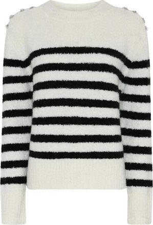 Bruuns Bazaar Pompom BBAddie Knit - Dames - Ronde hals truien - Veelkleurig - S - Truien & Vesten