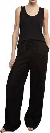 Enza Costa Supima Cotton U Tank In Black