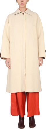 Alysi Womens Traditional Coat - Ivory Wool - Size EU 38 (Womens)