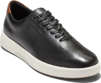 Cole Haan GrandPro CitySpectre Laser Perforated Sneaker in Black/british Tan/ivory at Nordstrom, Size 11.5