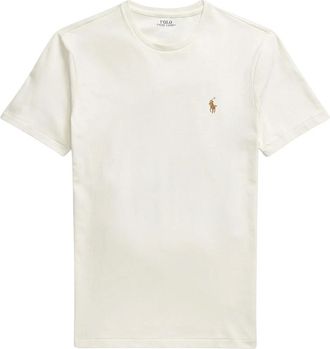 Polo Ralph Lauren Custom Slim Fit T-Shirt - Heren - Tops - Wit - Maat: XL Katoen