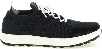 Kiton Black Lace-up Sneakers