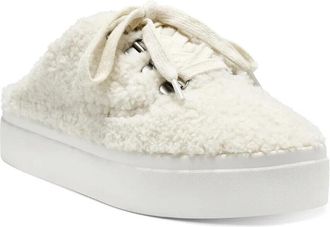 Lucky Brand Tolini Sneakers Womens US 11 Ivory Faux Fur Slip On Shoes KHD491