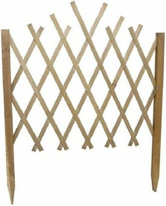 Trade Shop Trade Shop - Traliccio Legno Rete Estensibile Naturale Rampicanti Staccionata 117x65cm 219841