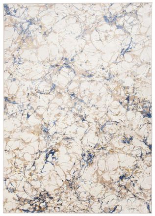 Tapiso Alfombra de sal&oacute;n crema beige azul marr&oacute;n 80 x 150 cm