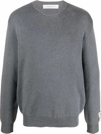 Golden Goose Felpa Girocollo in Cotone - - Knitwear - Uomo - Grigio - M