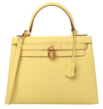 Herm&egrave;s Herm&egrave;s Kelly 28 Epsom Sellier Jaune Poussin