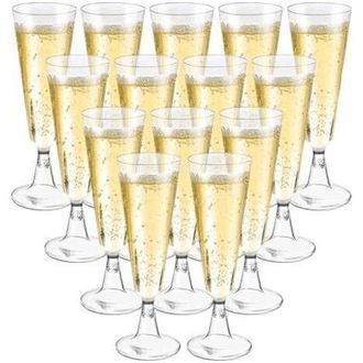 OEM 50 Copas De Champ&aacute;n Transparentes, Elegantes Copas De Champ&aacute;n De Pl&aacute;stico Reutilizables, Vasos De Cerveza, Vino Y C&oacute;cteles De 160 Ml Para Fiestas, Bod