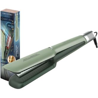 Cecotec Plancha De Pelo Con Aire Air Lisse Olive. 600w, Protege El Cabello, Tecnolog&iacute;a I&oacute;nica, Keratina Y Aceite De Arg&aacute;n - Cecotec