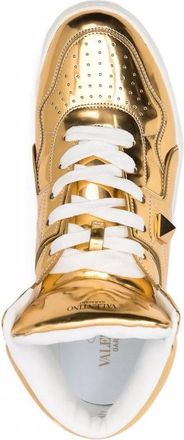 Valentino Mens Gold Tone Sneakers, US Size 11.5