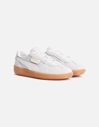 Puma Womens Puma Palermo Leather Womens Vintage Beige / White Trainers - Cream - Size: UK 7 / eu 40.5 / us 9.5