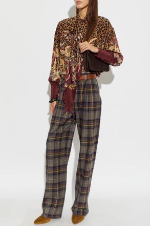 Etro Silk Shirt, Womens, Brown