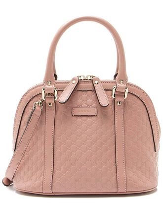 Gucci Pink Microguccissima Leather Dome Small Satchel (Authentic Pre-Loved)