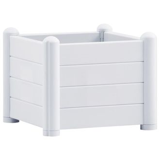 vidaXL Arriate De Jard&iacute;n Pp Blanco 43x43x35 Cm Vidaxl