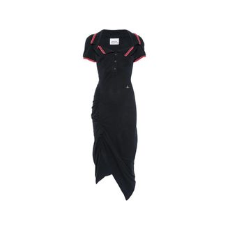 Vivienne Westwood Long Monday Pulling Asymmetric-hem Midi Dress
