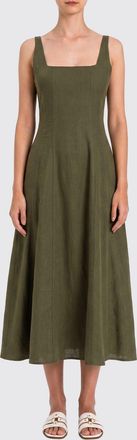 Twinset Abito midi in misto lino