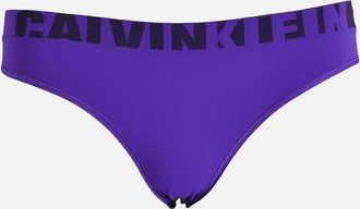 Calvin Klein Womens Seamless Logo Bikini Brief, Polymer Blue - Purple - Size: 10