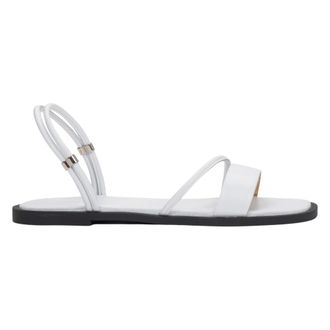 Estro & Luminara Lightweight Sandals With Thin Straps - female - Estro - Flat Sandals - White - 4 UK - Shoes