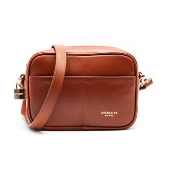 AVENUE 67 Cross Body Bags, female, Brown, Size: ONE SIZE Leather Camera Bag