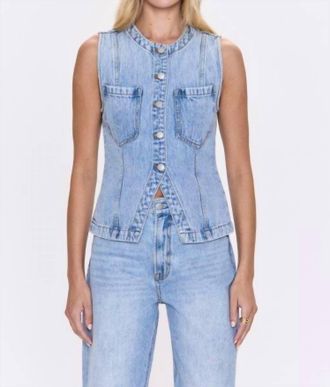 Pistola Denim Gia Denim Vest In Gaze