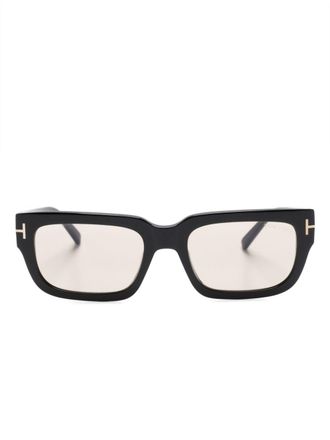 Tom Ford Eyewear Zonnebril met rechthoekig montuur - Zwart