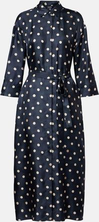 Max Mara Abito corto Leva in twill di seta a pois