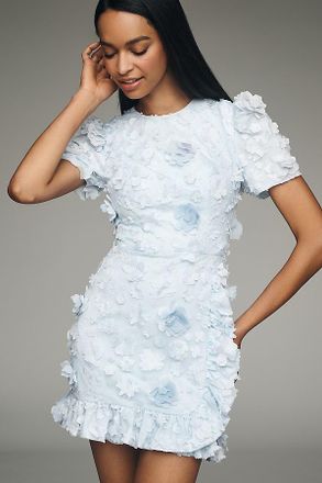 Dress The Population Brittany 3D Floral Mini Dress