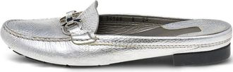 Ferragamo leather flat mules - Silver
