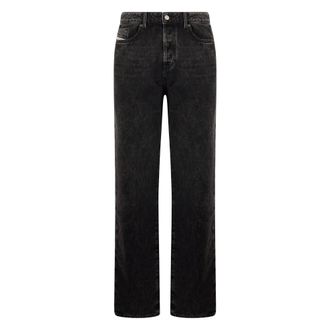 Diesel Straight Jeans, male, Black, Size: W32 Straight Jeans