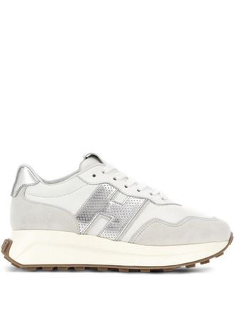 Hogan Silver H641 Leather Sneakers