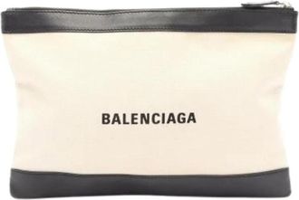 Balenciaga Pre-owned Vintage Clutch - unisex - Vintage Clutch - Beige - ONE Size - Leer - Vintage
