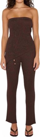 Minkpink Keani Knit Pants In Chocolate Brown