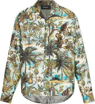 Dsquared2 Heren, Overhemden, Groen, Maat: M Zijde