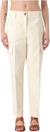 Twinset Slim-fit broek - Dames - Slim Fit Broeken - Beige - M - Katoen - Broeken