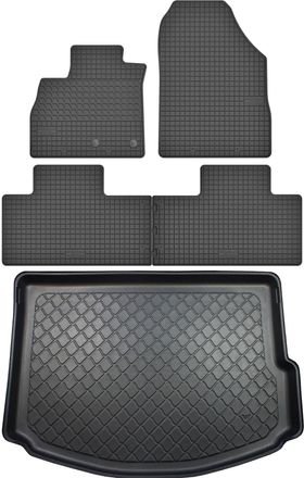 OEM Juego De Alfombrillas De Goma Para Renault Megane Iv Minivan (a Partir De Diciembre De 2016) + Alfombrilla Para El Maletero
