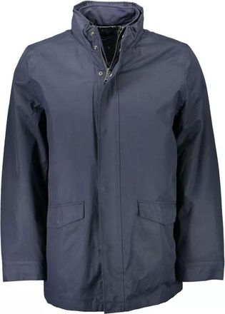 GANT Mens Classic Fit Water Resistant Jacket - Dark Grey Elastane - Size Small