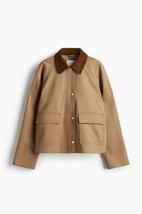 H&M Jacke mit Cordkragen - Brown