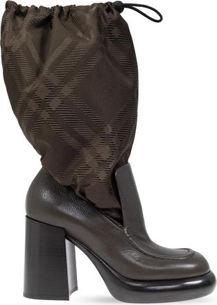 Burberry Hoge Hakken Laarzen - Dames - Laarzen met Hak - Groen - 35 EU - Leer - Schoenen