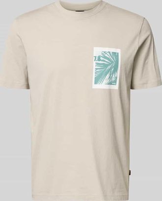 Boss Orange by Hugo Boss BOSS Orange Regular Fit T-Shirt aus reiner Baumwolle Modell TE_BOARD in Sand, Gr&ouml;&szlig;e XXXL