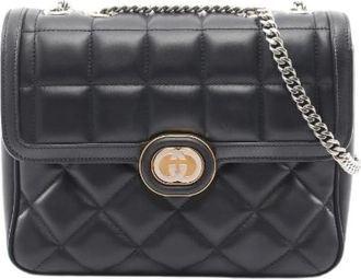 Gucci Pre-owned Deco Leder Schoudertas - Dames - Vintage Schoudertas - Zwart - ONE Size - Leer - Vintage