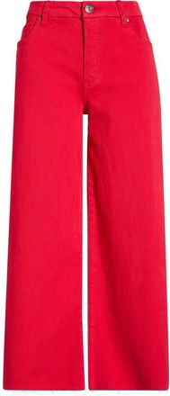 Kut from the Kloth Meg High Waist Raw Hem Wide Leg Jeans in Tomatoe at Nordstrom, Size 16P