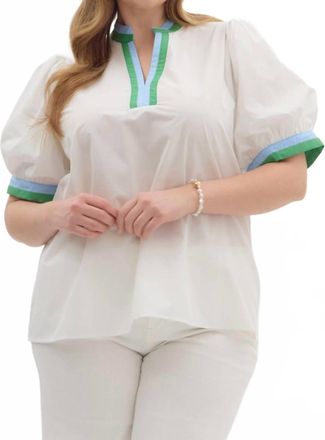 Entro Curvy Afternoon Picnic Top In White