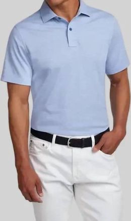 David Donahue Connery Polo In Tidal Blue