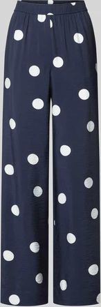 Christian Berg Stoffhose aus Viskose-Mix mit elastischem Bund in Dunkelblau, Gr&ouml;&szlig;e 34