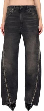 Haikure Bonnie Zip Denim Jeans - Dames - Loose Fit Jeans - Zwart - W28 - Denim - Jeans