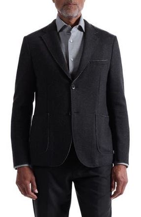 Bugatchi Wool Blend Laser Cut Blazer in Anthracite at Nordstrom Rack, Size 38