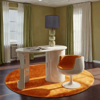 Kare Design Escritorio de madera color topo 120x80 cm