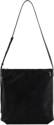 Jil Sander Black Leather Linea Crossbody Bag