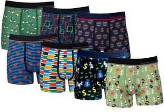 Unsimply Stitched 7-Pack Assorted Stretch Cotton Trunks in Blue Green Black at Nordstrom Rack, Size Xx-Large
